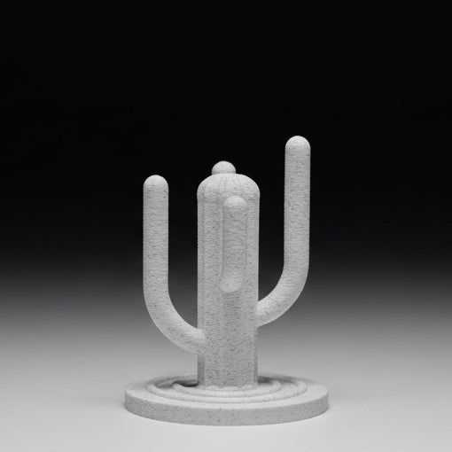 CactusRingHolderWhiteMarble