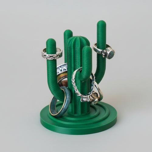 Cactus Ring Holder With Rings